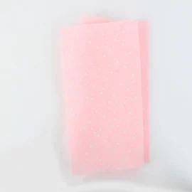 Fetru Moale Stelute imprimate 20X30 cm - Baby Pink