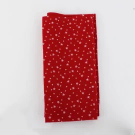 Tela De Fieltro Estrellas Impresas 50X90 cm - Rojo