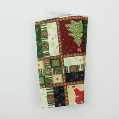 Parche de navidad impreso fieltro fino 20x30 cm - verde