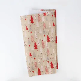 Crăciun imprimat fetru moale 20x30 cm puieți decorați - bej