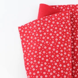 Acheter En Ligne tissu feutrine Imprimé Fleur 50X90Cm 1Mm Rouge