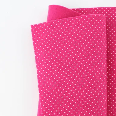 Comprar Impresión On Line tela de fieltro Mini Lunares 50X90 cm 1Mm Fucsia