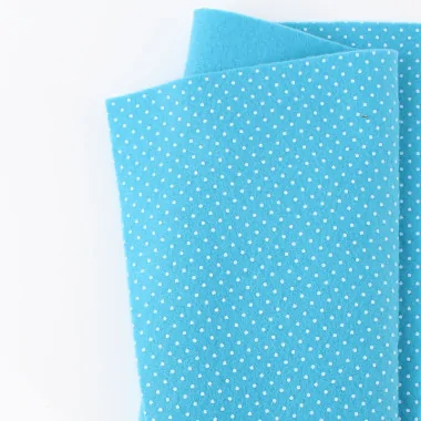 Online kaufen Filzstoff Print Mini Polka Dots 50X90 cm 1Mm Türkis