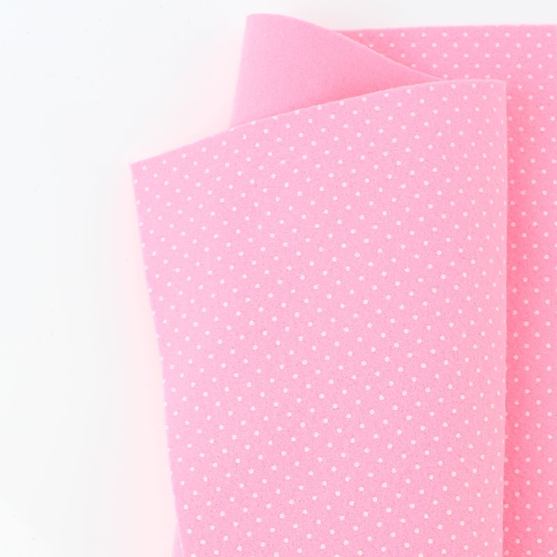 Vente En Ligne tissu feutrine Impression Mini Pois 50X90 cm 1Mm Rose