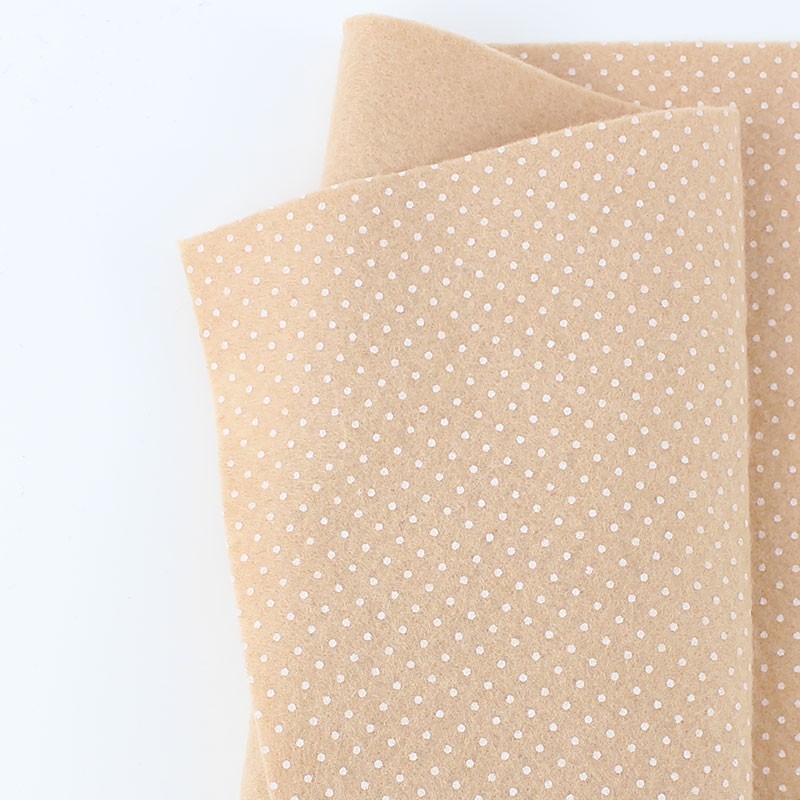 Acheter En Ligne tissu feutrine Imprimer Mini Pois 50X90 cm 1Mm Beige