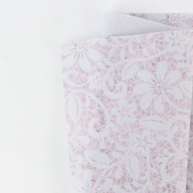 Fetru moale imprimat 50x90 cm floral - roz