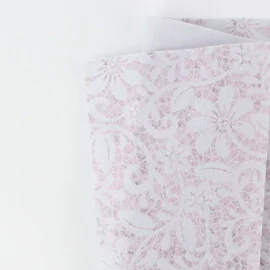 Soft felt printed 50x90 cm floral - pink