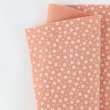 Sale On Line soft felt Flower Print 50X90 cm 1Mm Flesh