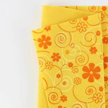 Vendita On Line Pannolenci Stampato Fiori 50X90 Cm  - Giallo