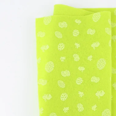 Bastelfilz Bedruckte Ostern 50x90 cm Gemischte Dekorationen - Acid Green