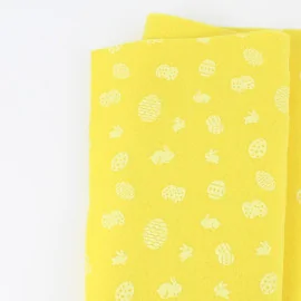 Pannolenci stampato pasqua 50x90 cm decorazioni miste - giallo|IDEEINFELTRO.COM