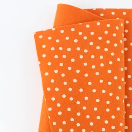 Online kaufen Filzstoff Orange Polka Dot Print 50X90 cm 1Mm