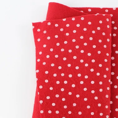Pannolenci stampato 50x90 cm pois - rosso