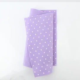 Fetru Moale Imprimat 20X30 cm Inimi - Liliac|IDEEINFELTRO.COM