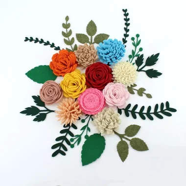 Rolled Flower In soft felt 4 - Color Of Your Choice 2