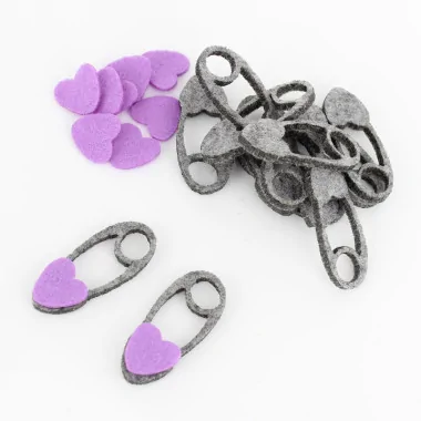 Silhouettes de vente en ligne en feutrine et broche tissu feutrine