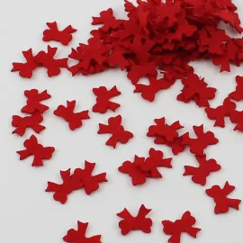 Kit risparmio 180 fiocchetti in pannolenci 1 colore|IDEEINFELTRO.COM
