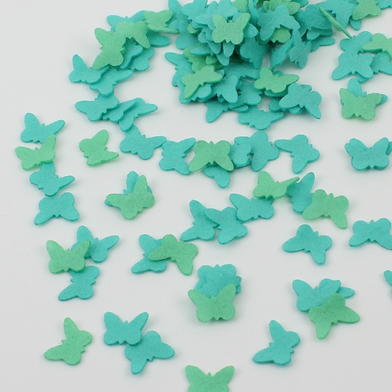 Kit d’épargne 180 papillons tissu feutre colorés