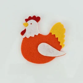 Henne in bastelfilz Und Filzstoff zu montieren|IDEEINFELTRO.COM