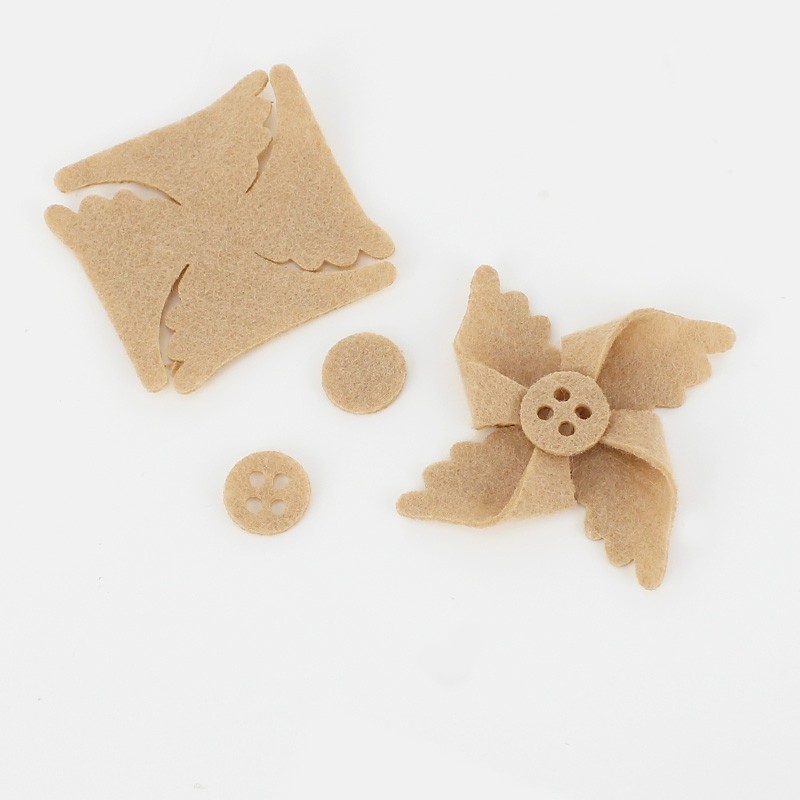 Sale On Line Kit 12 Pinwheels In soft felt Solid Color To Assemble