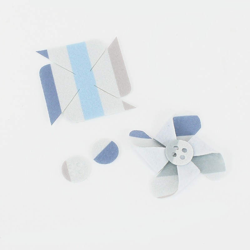 Kit de economii 12 pinwheels în fetru moale Model 6 - Imprimare bandă