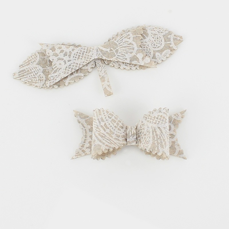 Kit d’économies 10 noeuds en tissu feutrine modèle 13 - Impression Dentelle à Assembler