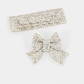 Savings Kit 6 Bows In soft felt Model 7 - Lace Print To Assemble