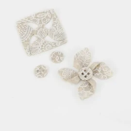 Savings Kit 12 Pinwheels In soft felt Model 7 - Lace Print