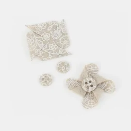 Savings Kit 12 Pinwheels In soft felt Model 6 - Lace Print