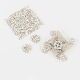 Spaarset 12 Pinwheels In Dun Vilt Model 3 - Lace Print