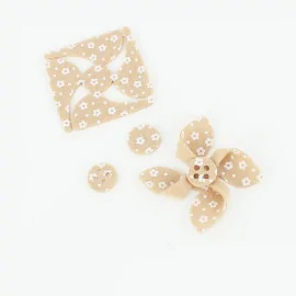 Savings Kit 12 Pinwheels In soft felt Model 7 - Flower Print