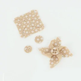 Kit de Ahorro 12 Molinetes En tela de fieltro Modelo 2 - Estampado de Flores