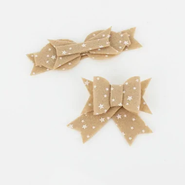 Savings Kit 6 Bows In soft felt Model 11 - Print Stars To Assemble