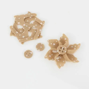 Savings Kit 5 Pinwheels In soft felt Model 8 - Print Stars