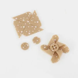 12 Girandole in pannolenci mod. 6 - stampa stelline da assemblare|IDEEINFELTRO.COM