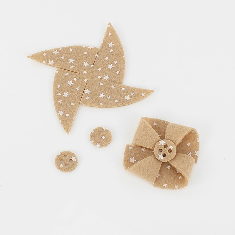 Kit de economii 6 pini în fetru moale Model 4 - Print Stars