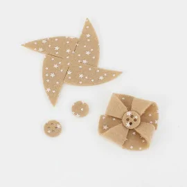 Kit d’épargne 6 moulins à vent en tissu feutrine modèle 4 - Print Stars