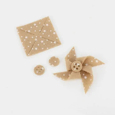 Savings Kit 12 Pinwheels In soft felt Model 1 - Stars Print