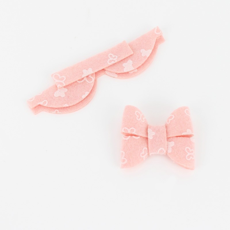 Kit d’épargne 10 noeuds en tissu feutrine modèle 16 - Impression papillon à assembler