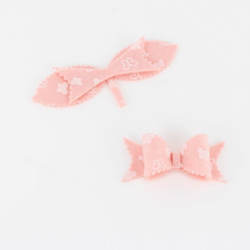 Sparset 10 Bows In Filzstoff Modell 13 - Schmetterlingsdruck zum Zusammenbauen