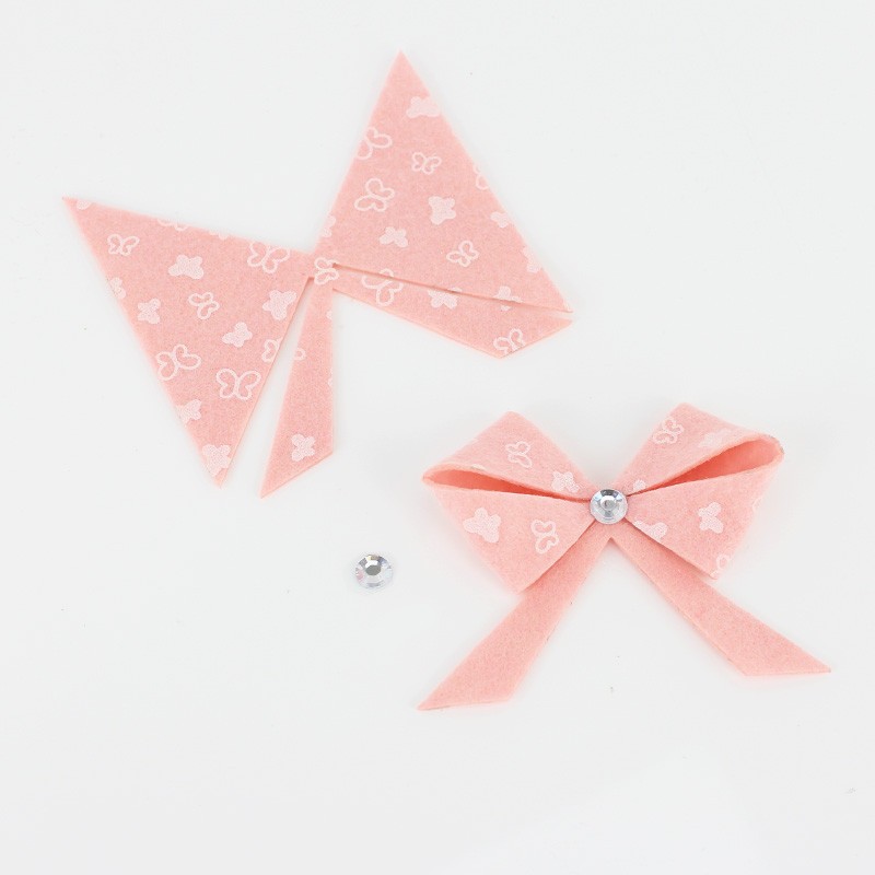 Kit d’épargne 6 noeuds en tissu feutrine modèle 12 - Impression papillon à assembler