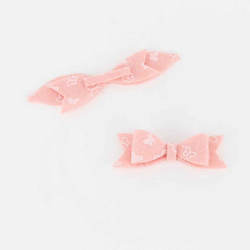 Kit d’épargne 12 noeuds en tissu feutrine modèle 5 - Impression papillon à assembler