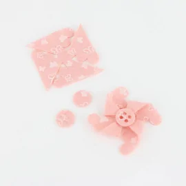 Kit de Ahorro 12 Molinetes En tela de fieltro Modelo 6 - Estampado de Mariposa
