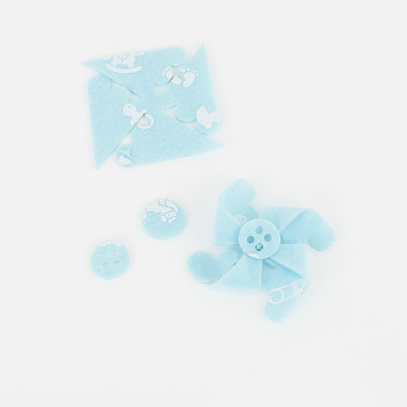 Savings Kit 12 Pinwheels In soft felt Model 3 - Birth Print
