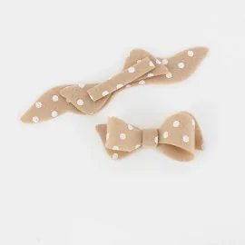 Savings Kit 9 Bows In soft felt Model 14 - Polka Dot Print To Assemble
