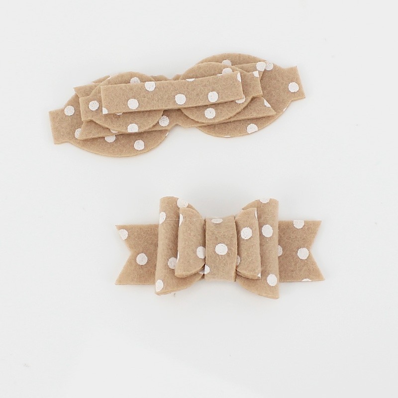 6 Fiocchetti in pannolenci mod. 10 - stampa pois da assemblare|IDEEINFELTRO.COM
