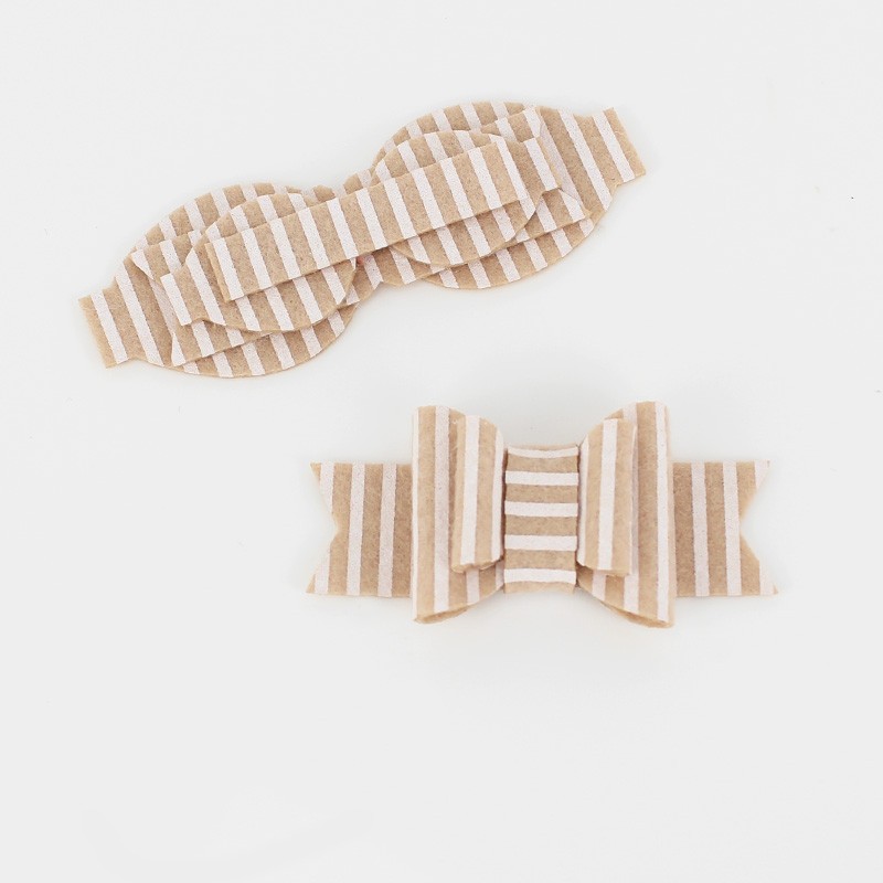 Kit de Ahorro 6 Lazos En tela de fieltro Modelo 10 - Mini Rayas Estampado Para Montar