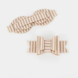 Kit de Ahorro 6 Lazos En tela de fieltro Modelo 10 - Mini Rayas Estampado Para Montar