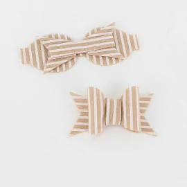 Kit d’épargne 8 noeuds en tissu feutrine modèle 9 - Mini rayures imprimées à assembler