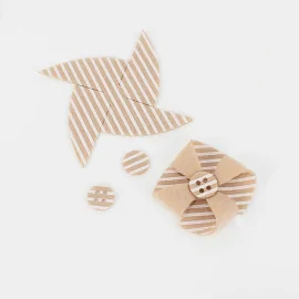 Savings Kit 6 Pinwheels In soft felt Model 4 - Mini Stripes Print